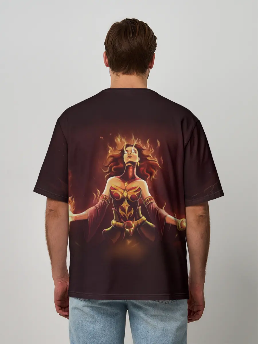 Мужская футболка оверсайз / Dota 2 Lina