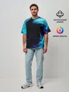 Мужская футболка оверсайз / Неоновый вихрь