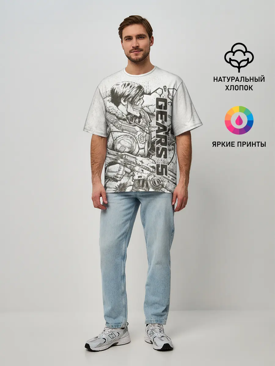 Мужская футболка оверсайз / Gears 5