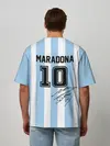Мужская футболка оверсайз / Форма Марадоны с автографом