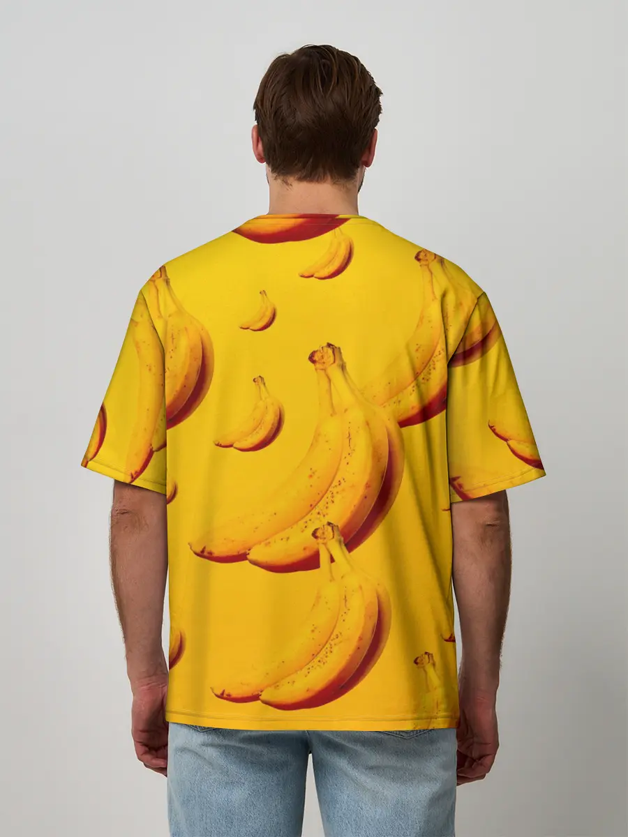 Мужская футболка оверсайз / бананы