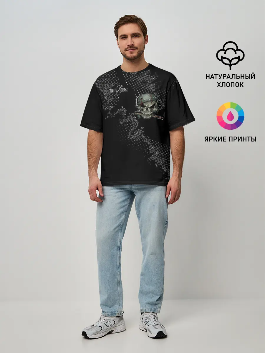 Мужская футболка оверсайз / Counter Strike