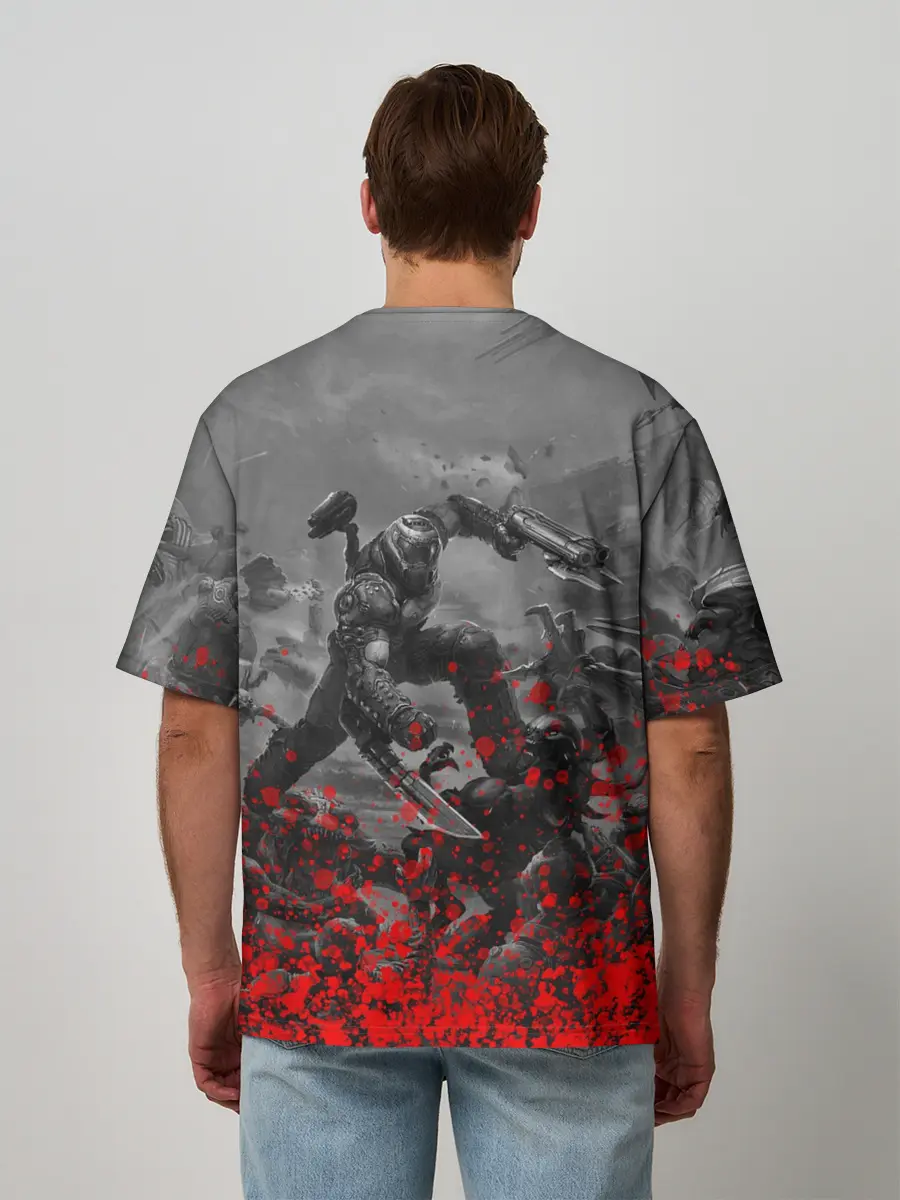 Мужская футболка оверсайз / DOOM