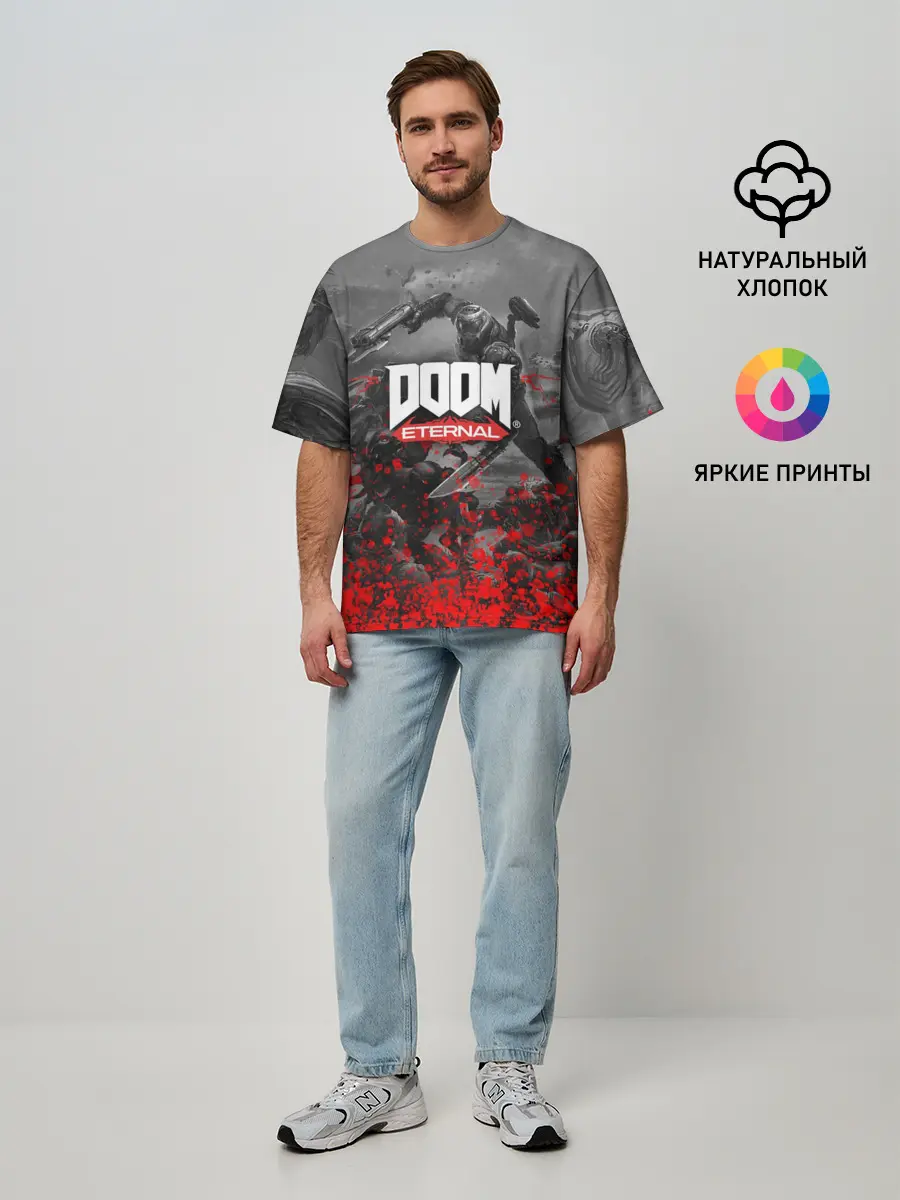 Мужская футболка оверсайз / DOOM