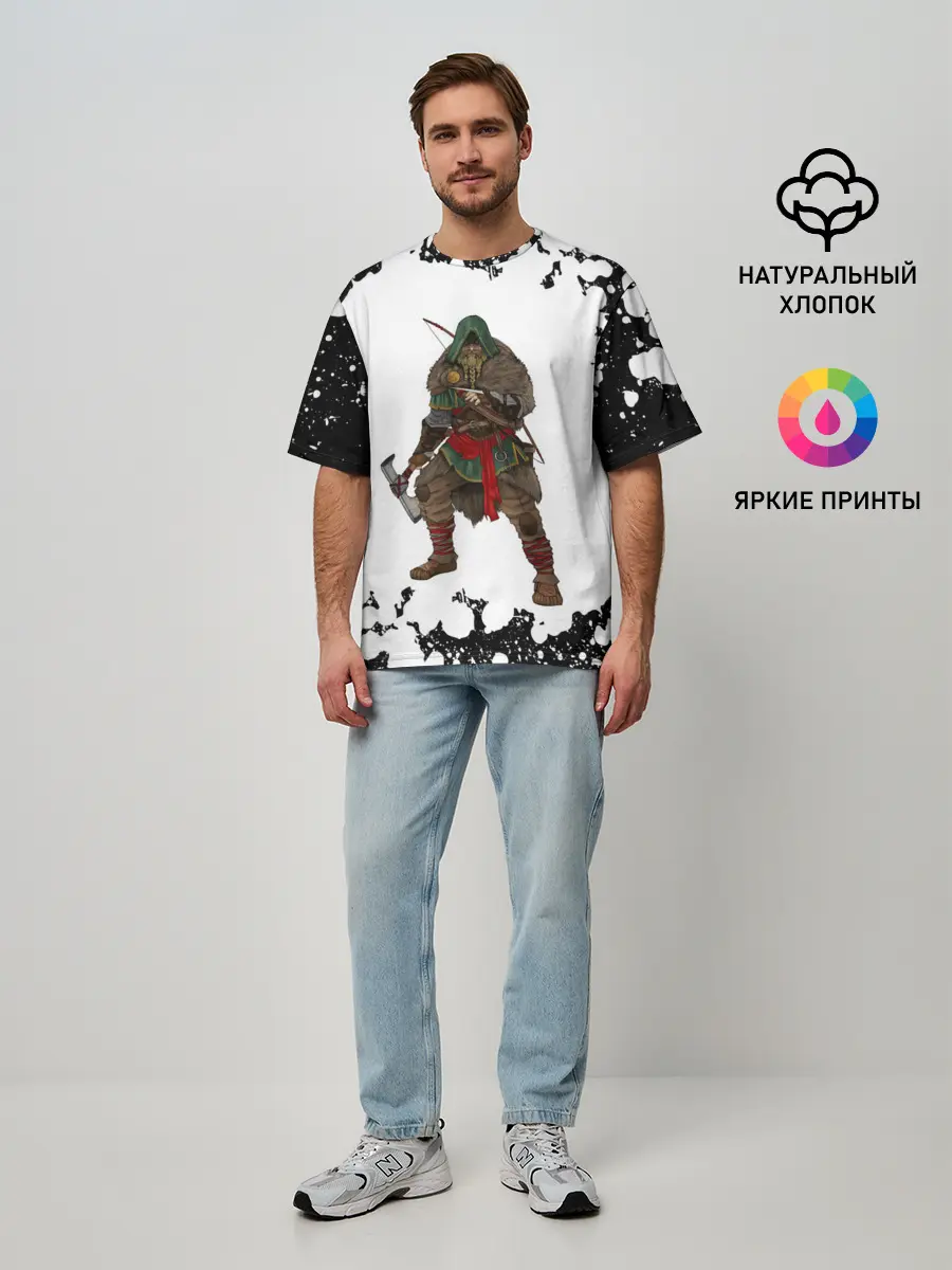 Мужская футболка оверсайз / ASSASSINS CREED VALHALLA