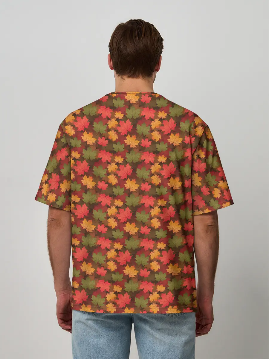Мужская футболка оверсайз / Maple leaves