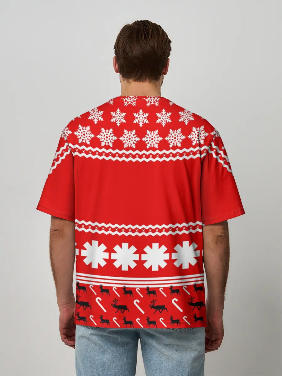 Мужская футболка оверсайз / Праздничный RHCP