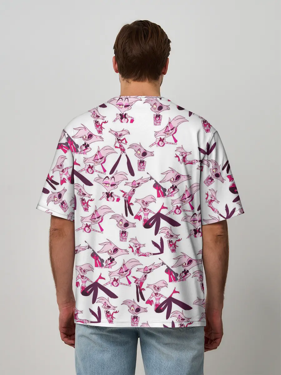 Мужская футболка оверсайз / Hazbin Hotel: Angel Dust