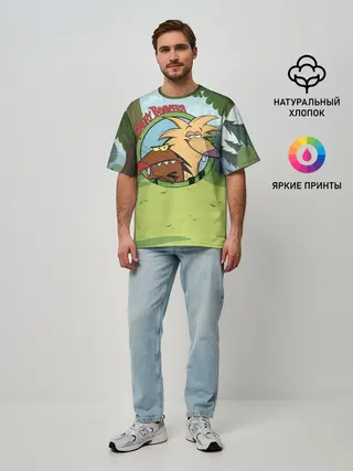 Мужская футболка оверсайз / Крутые Бобры | Angry Beavers