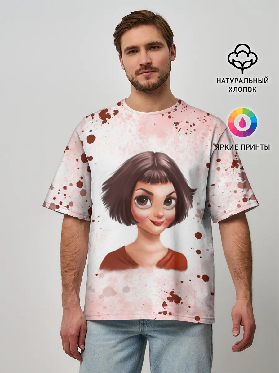 Мужская футболка оверсайз / Амели | Amelie