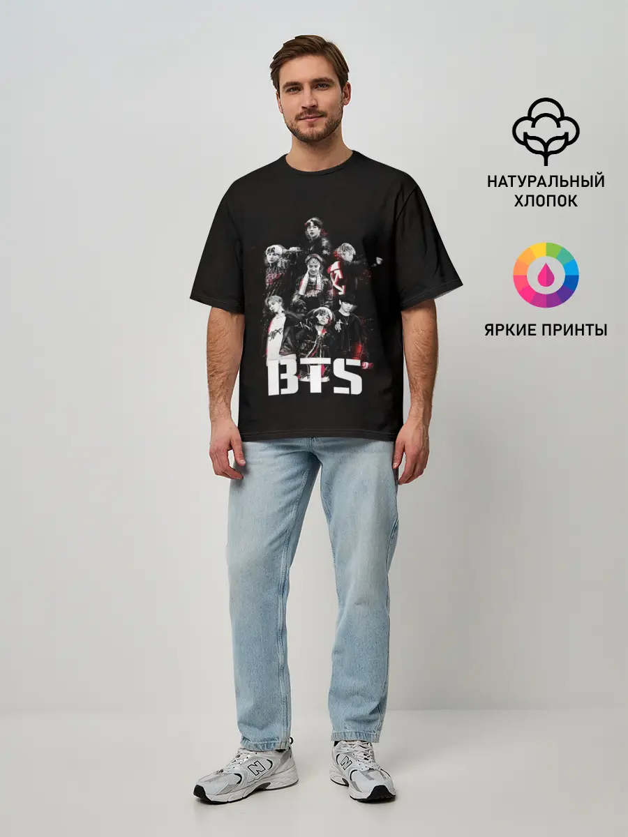 Мужская футболка оверсайз / BTS