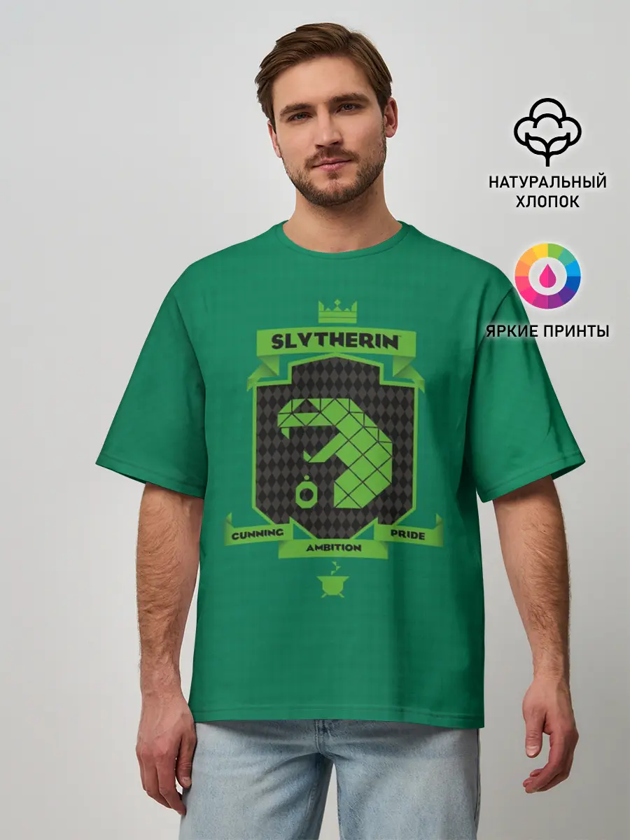 Мужская футболка оверсайз / Slytherin