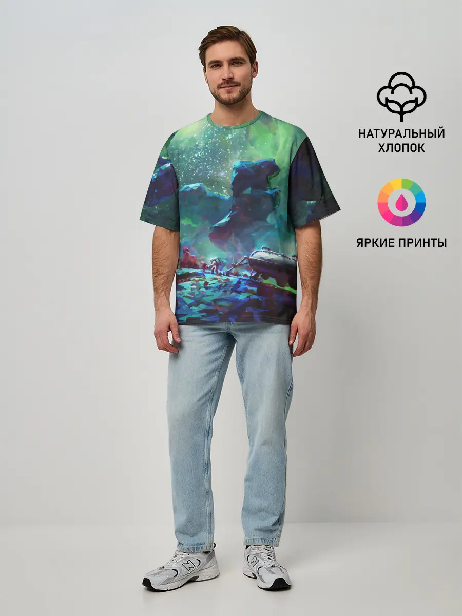 Мужская футболка оверсайз / КОСМОС:КОСМОНАВТ