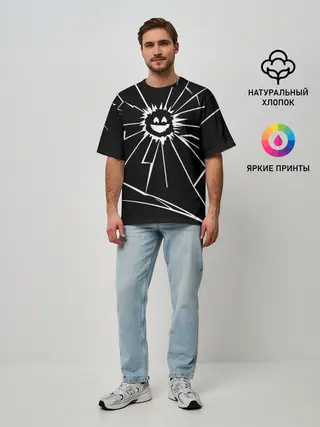 Мужская футболка оверсайз / Черное Зеркало
