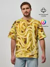 Мужская футболка оверсайз / Лапша
