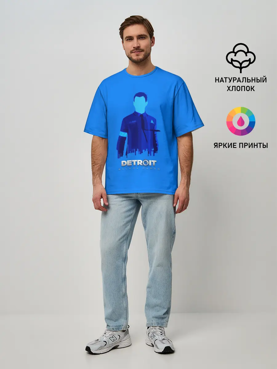 Мужская футболка оверсайз / Detroit:become human
