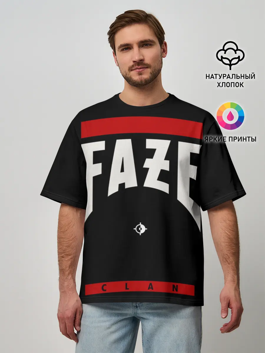 Мужская футболка оверсайз / Faze Clan