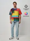 Мужская футболка оверсайз / абстрактные фигуры цвета