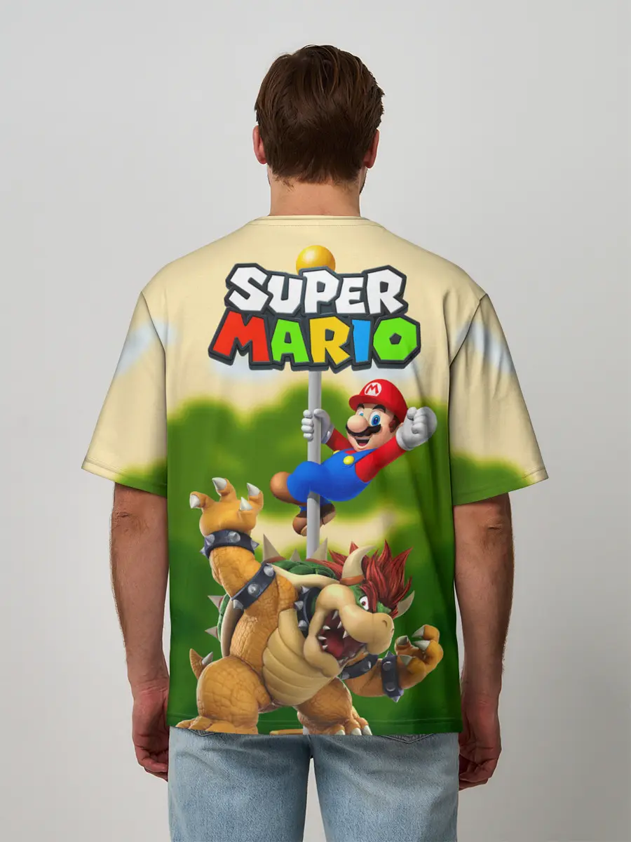 Мужская футболка оверсайз / Mario Coins