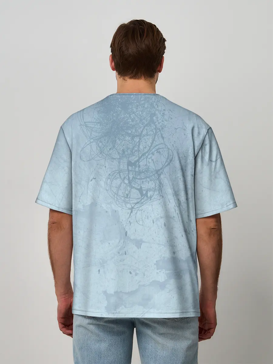 Мужская футболка оверсайз / три сноуборда