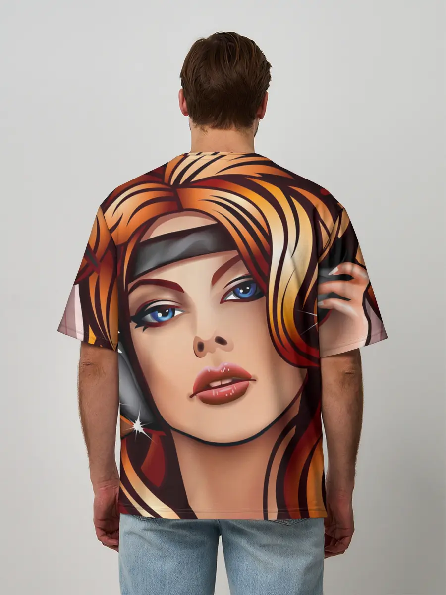 Мужская футболка оверсайз / ДЕВУШКА