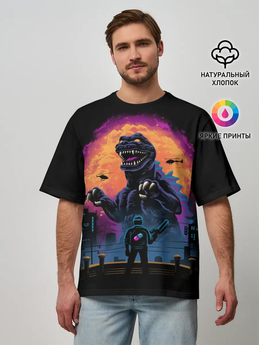 Мужская футболка оверсайз / Разборки в Токио