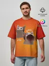 Мужская футболка оверсайз / Cat Pop