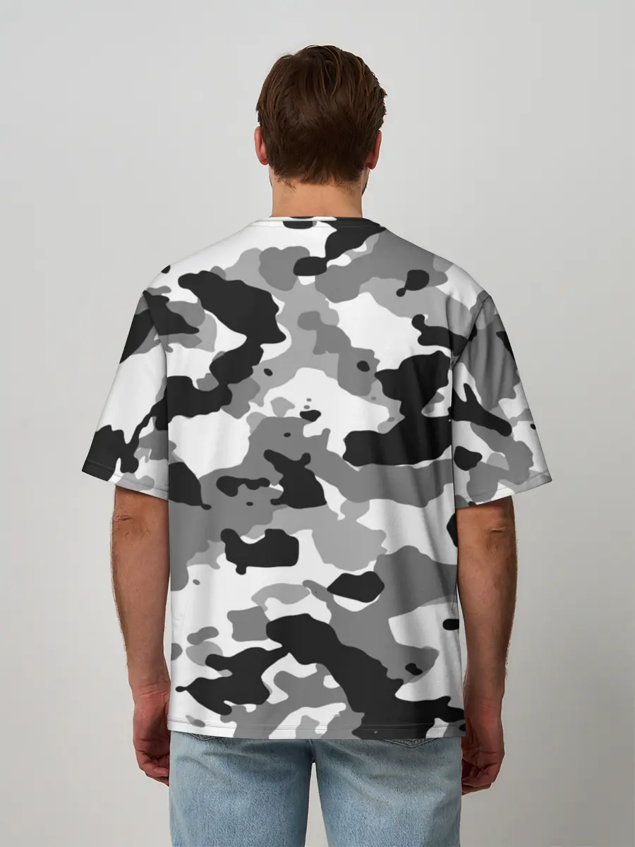 Мужская футболка оверсайз / FC Juventus Camouflage