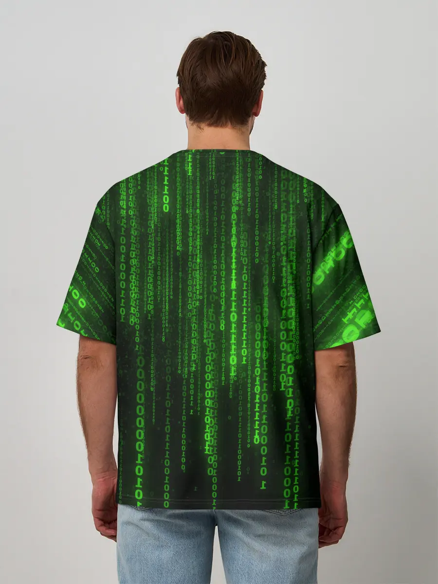 Мужская футболка оверсайз / Компьютерный язык