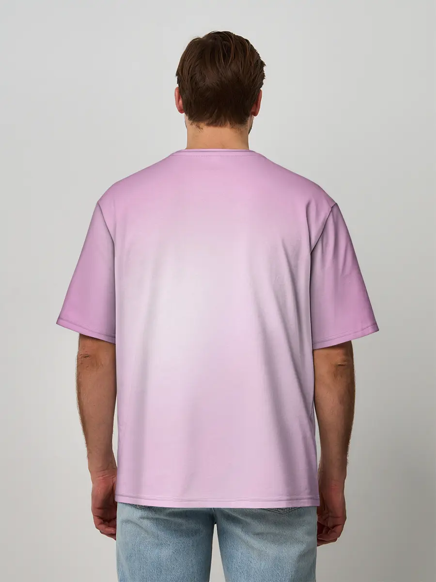 Мужская футболка оверсайз / ноль два голенькая