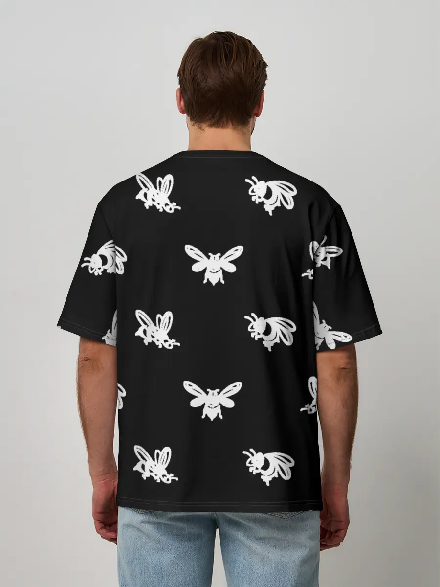 Мужская футболка оверсайз / Пчёлки