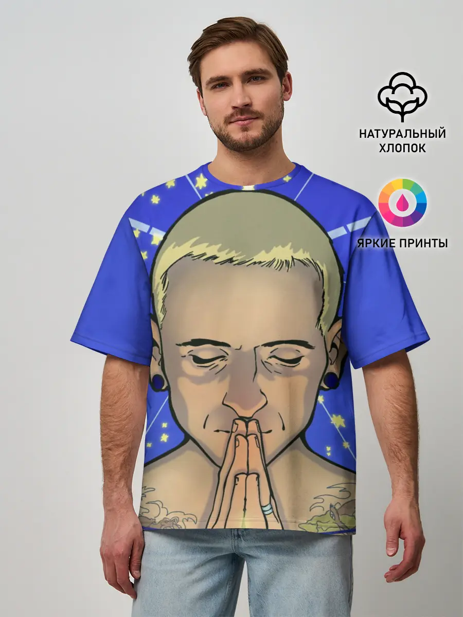 Мужская футболка оверсайз / Chester Bennington