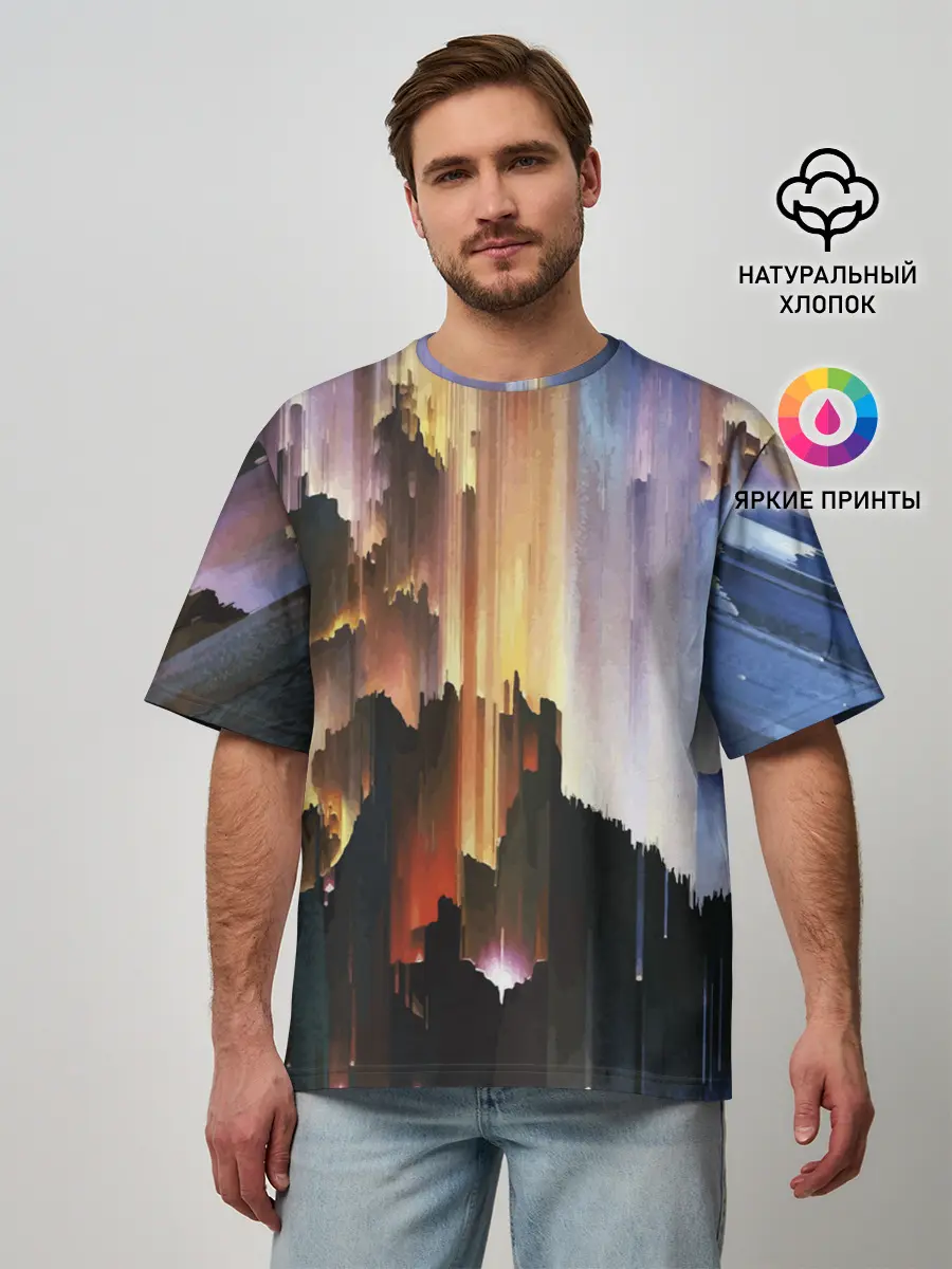 Мужская футболка оверсайз / Space