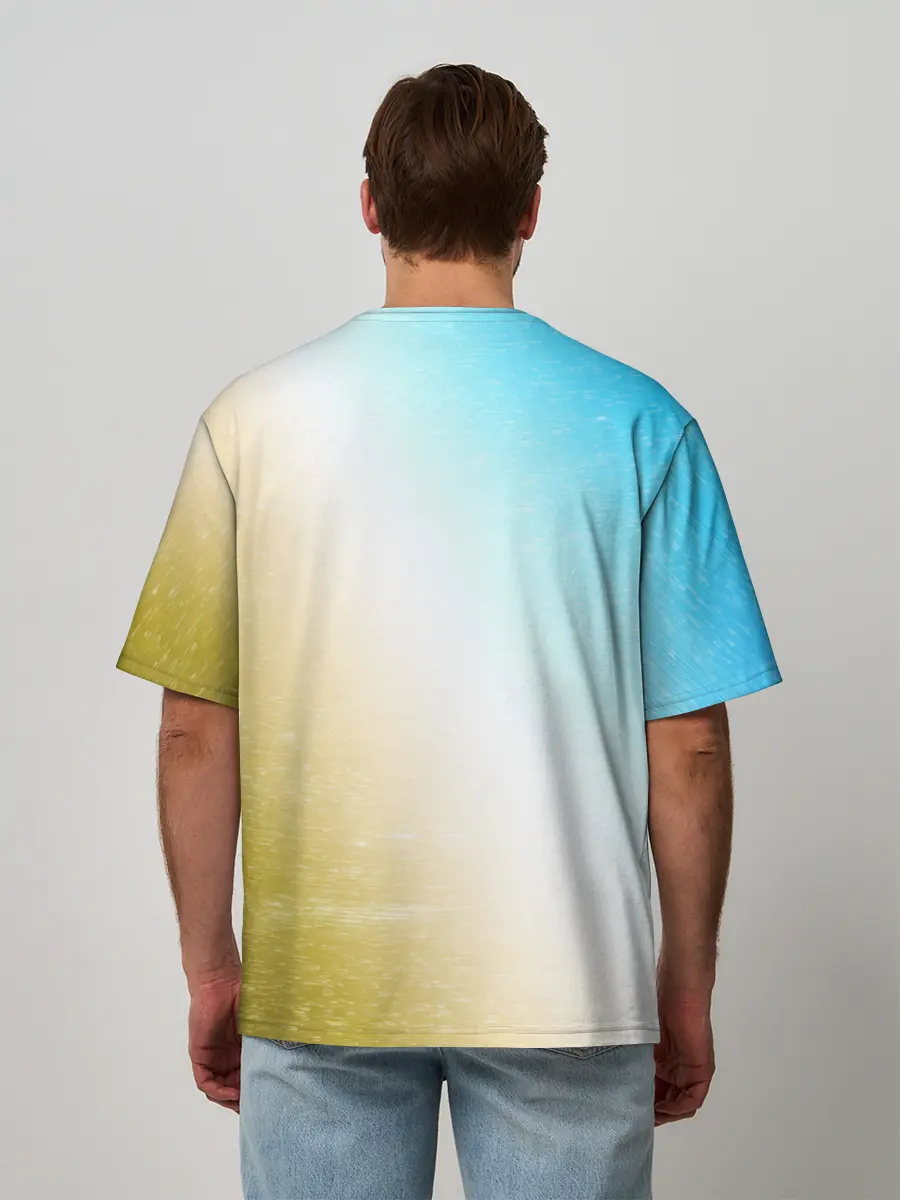 Мужская футболка оверсайз / Поп Ит - Глитч