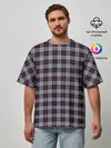 Мужская футболка оверсайз / Классические в клеточку