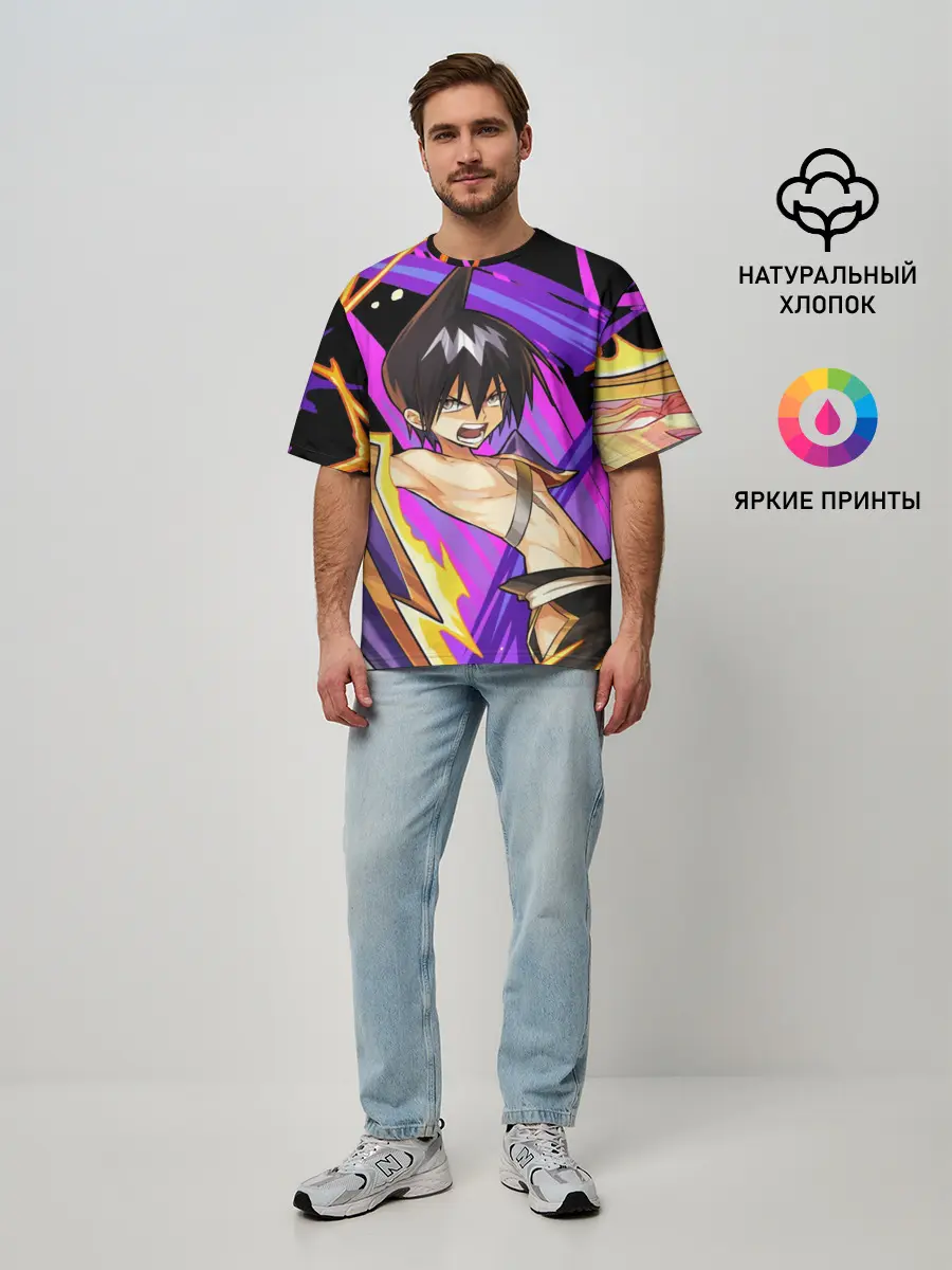 Мужская футболка оверсайз / Шаман Кинг