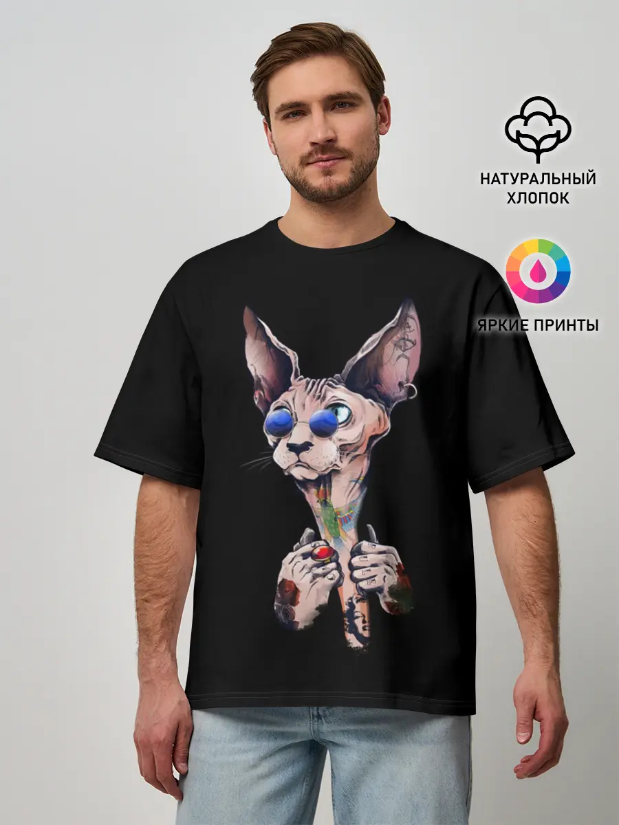 Мужская футболка оверсайз / Сфинкс