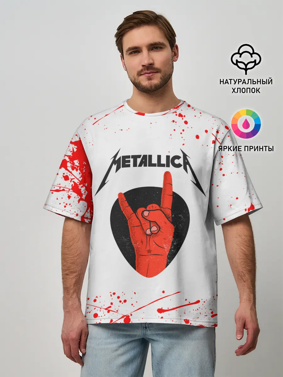 Мужская футболка оверсайз / METALLICA