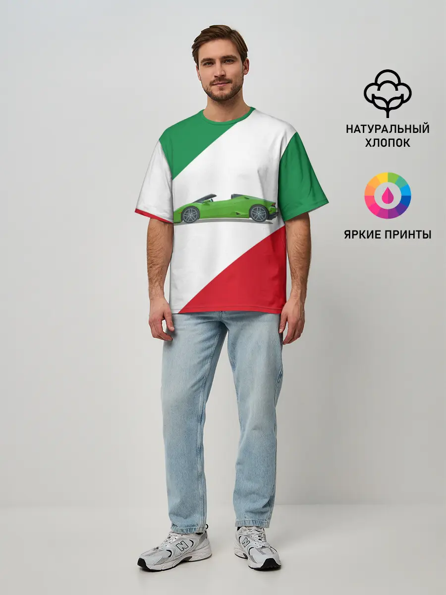 Мужская футболка оверсайз / Lamborghini