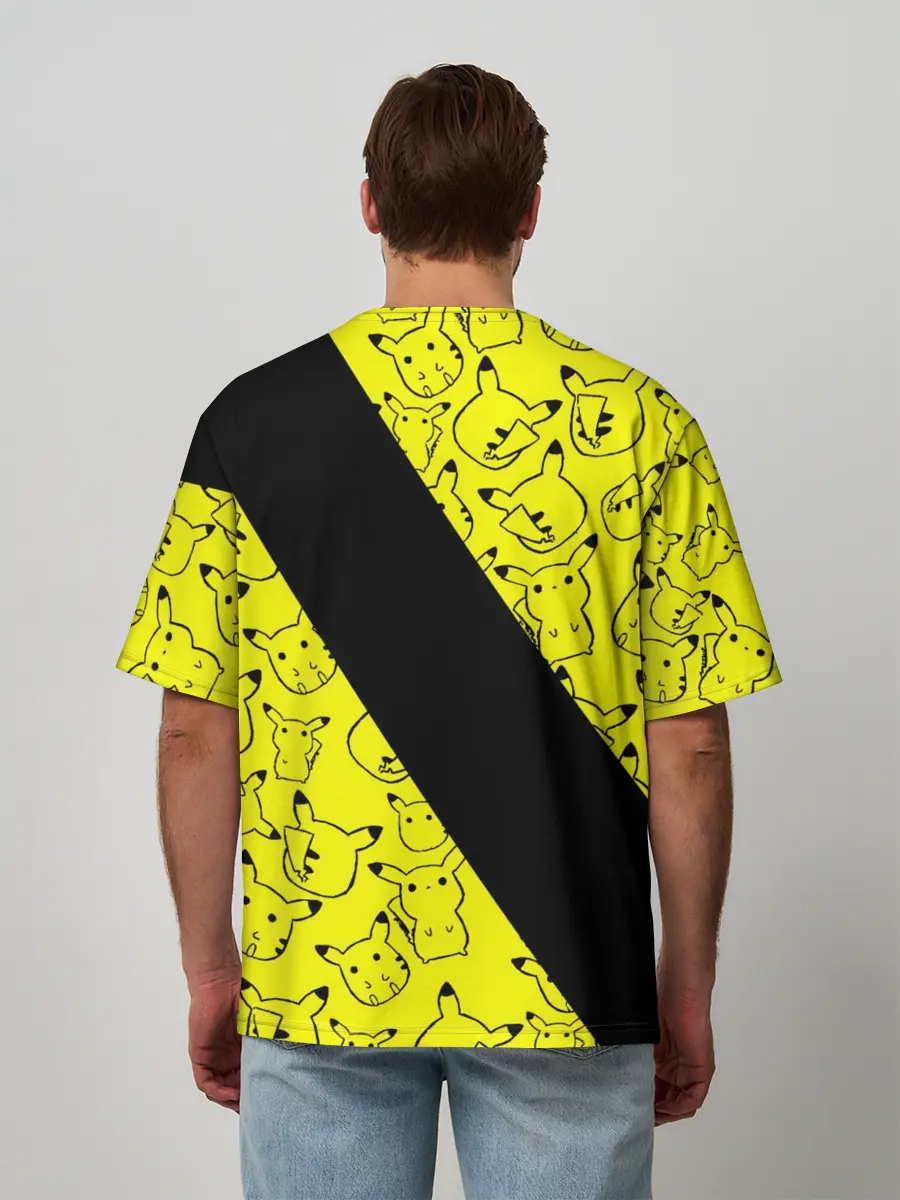 Мужская футболка оверсайз / Пикачу