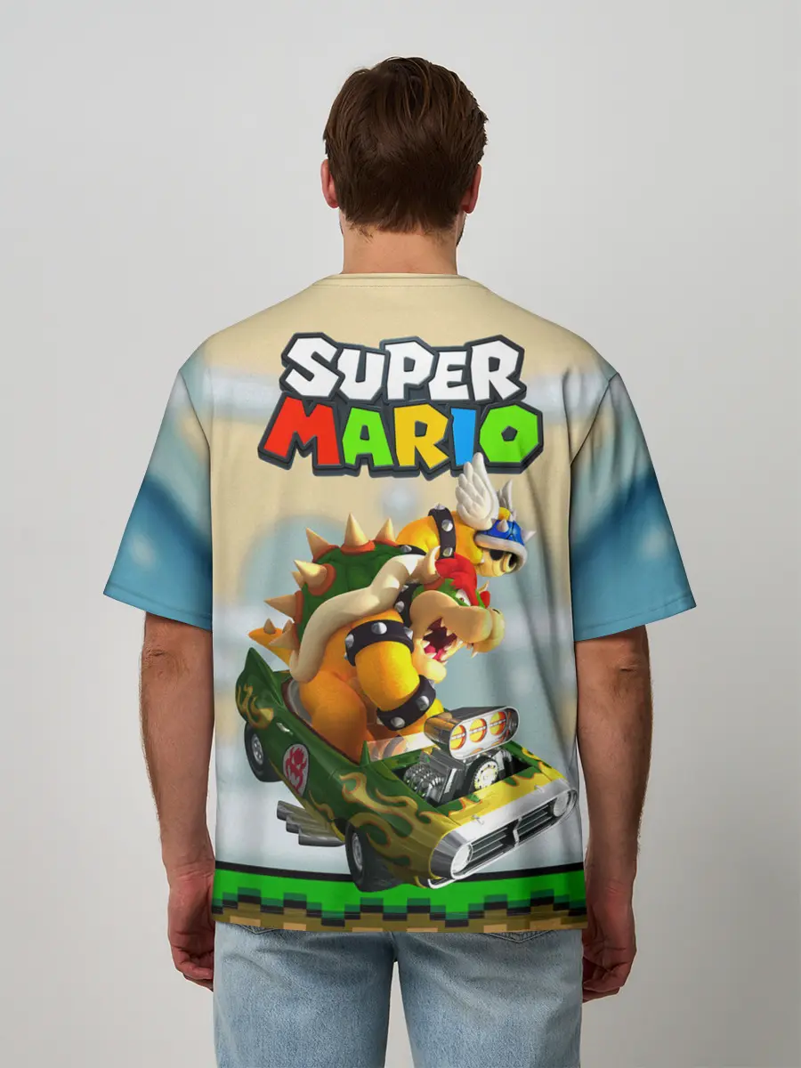 Мужская футболка оверсайз / MarioHelmet
