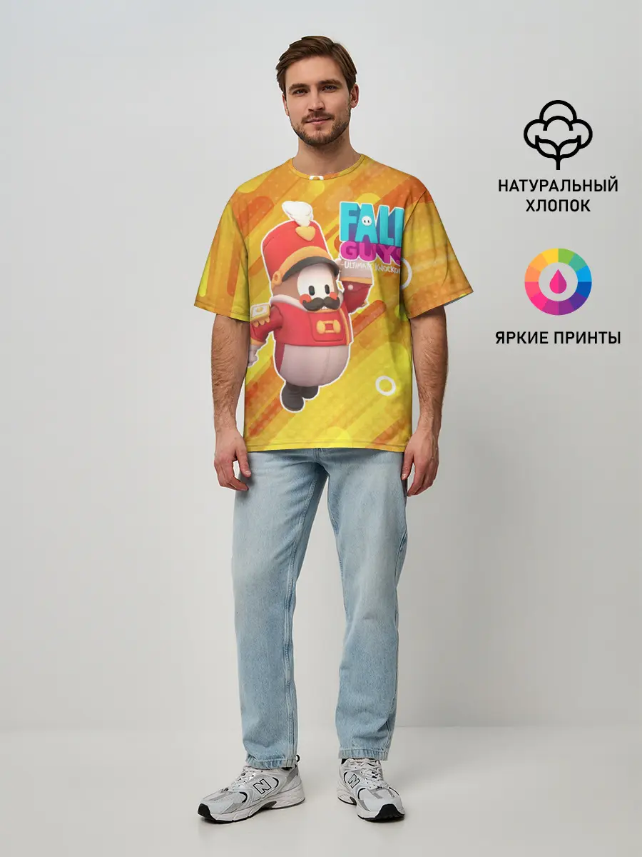 Мужская футболка оверсайз / FALL GUYS | Щелкунчик