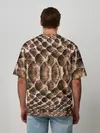Мужская футболка оверсайз / Snake Skin