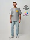 Мужская футболка оверсайз / Renault | Сталь