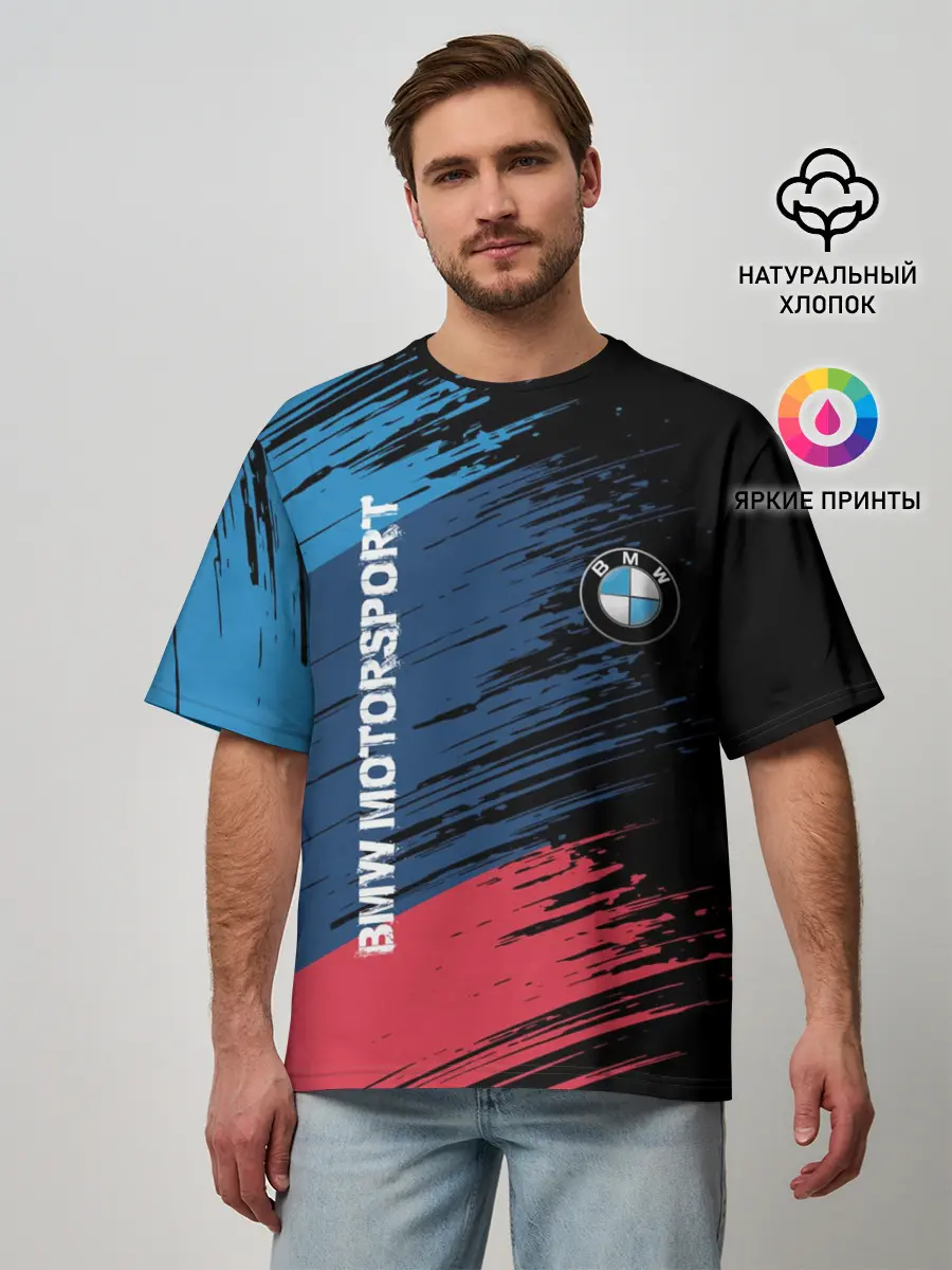 Мужская футболка оверсайз / BMW MOTORSPORT