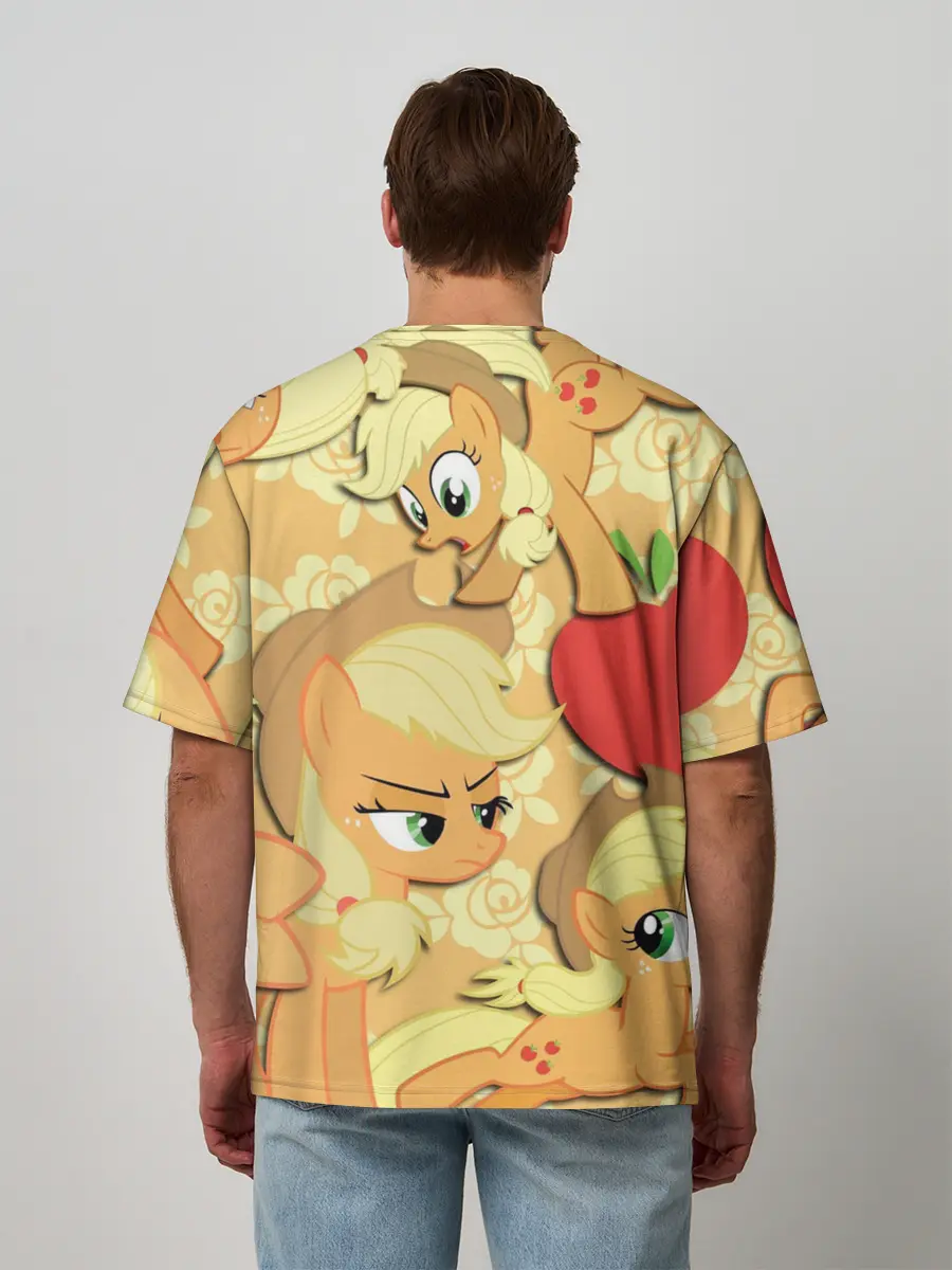 Мужская футболка оверсайз / Applejack pattern