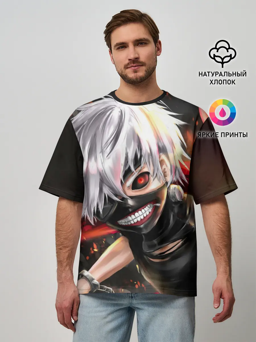 Мужская футболка оверсайз / Tokyo Ghoul