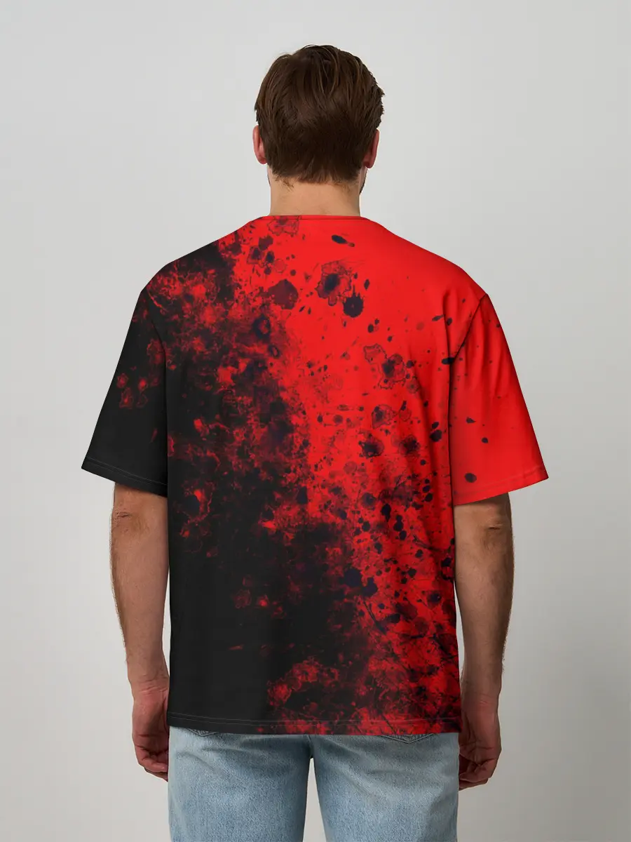 Мужская футболка оверсайз / Пятна Крови