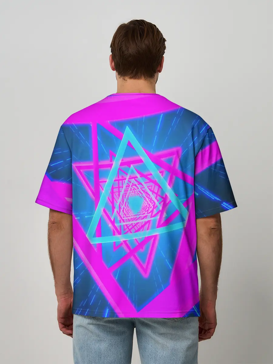 Мужская футболка оверсайз / MUSIC NEON