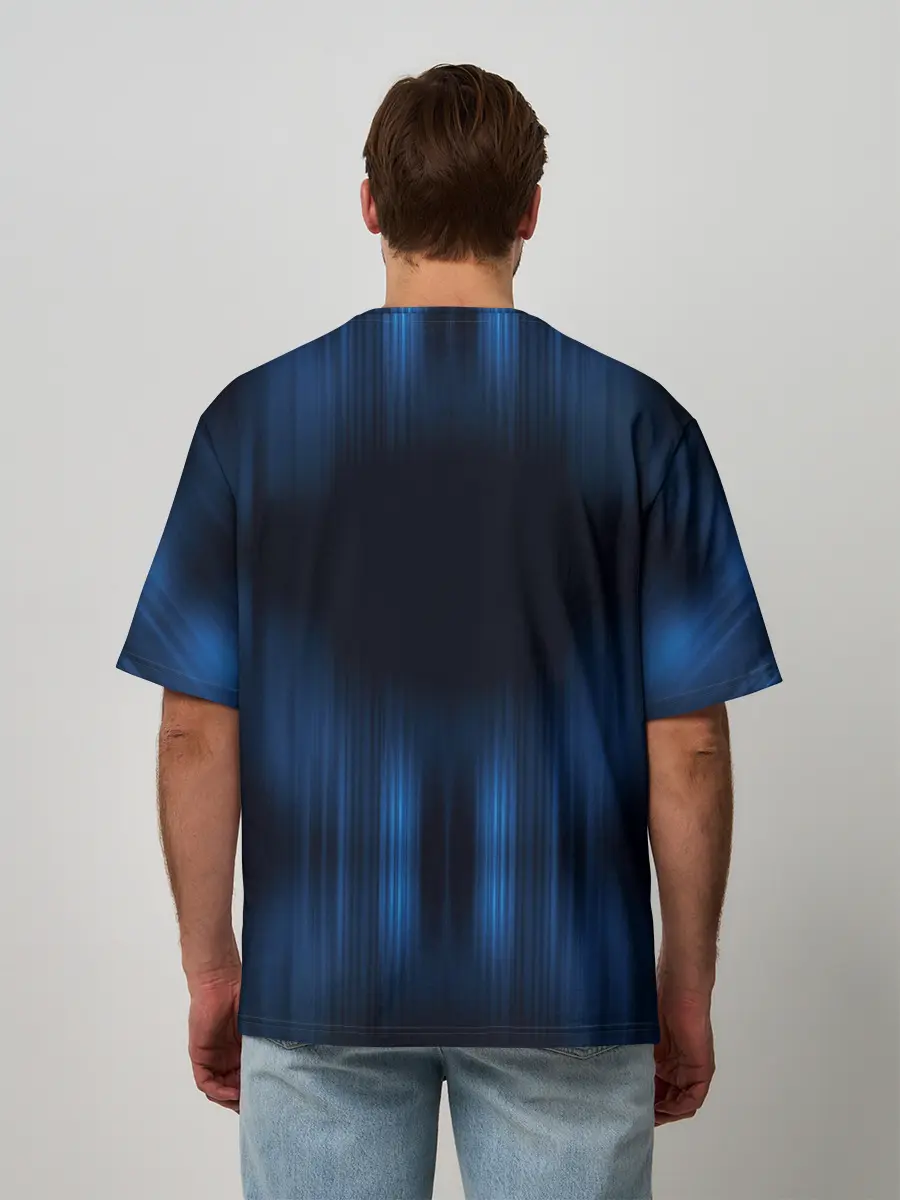 Мужская футболка оверсайз / НЕОНОВЫЙ ДОЖДЬ